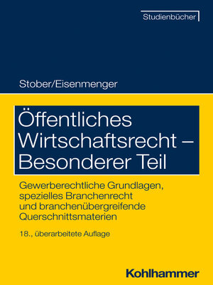 cover image of Öffentliches Wirtschaftsrecht--Besonderer Teil